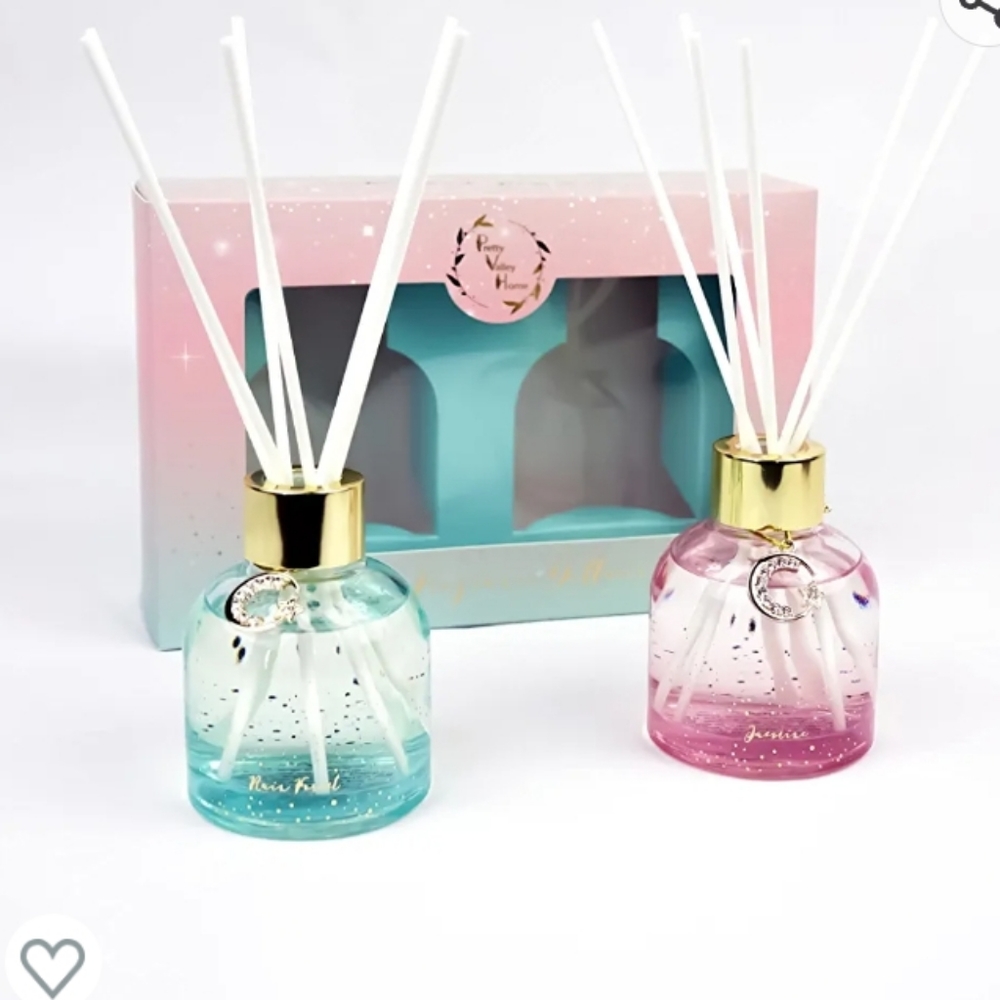 Pretty Valley Home Reed Fragrance Diffuser Combo Jasmine & Rain Forest 90ml x2